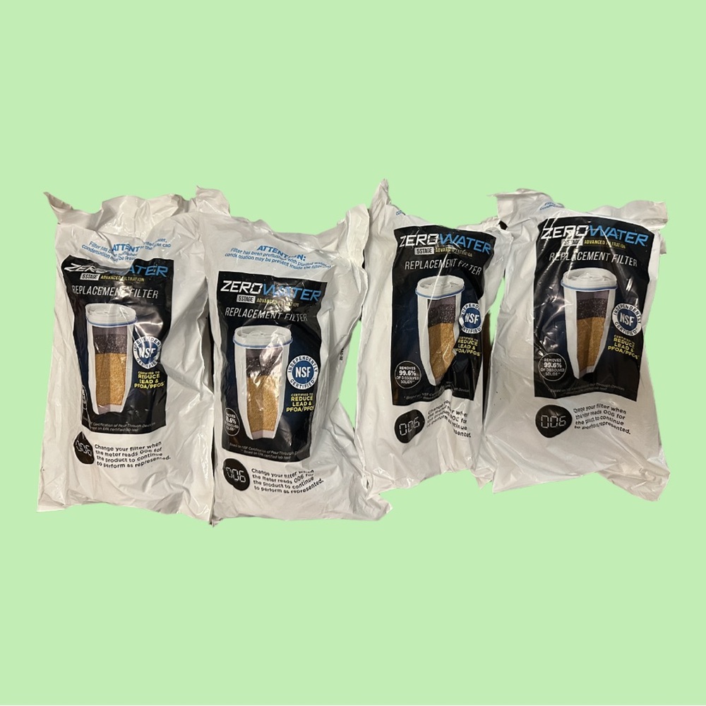 Lot of 4 Zero Water Replacement Water Filters